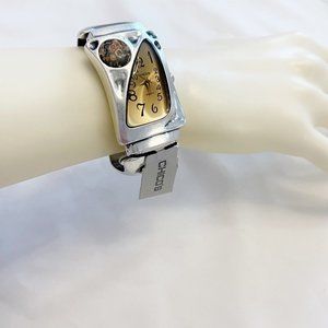 NEW Chico's Silver Exotic Cuff Bracelet Watch